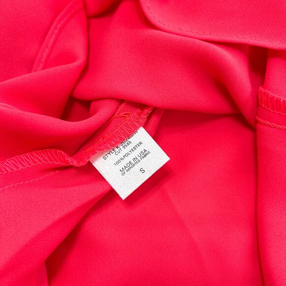 NWT REVOLVE Krisa Hot Pink/ Red Midi Skirt Size Small Satin Slip Skirt - Picture 5 of 5